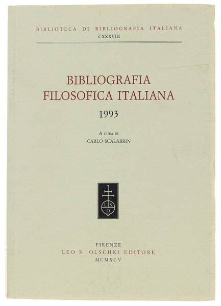 BIBLIOGRAFIA FILOSOFICA ITALIANA - 1993