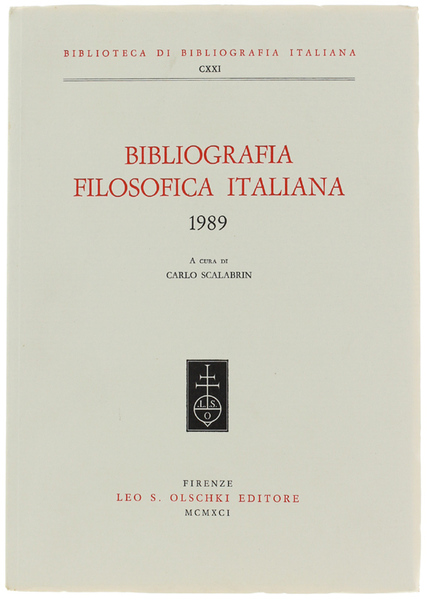 BIBLIOGRAFIA FILOSOFICA ITALIANA - 1989.