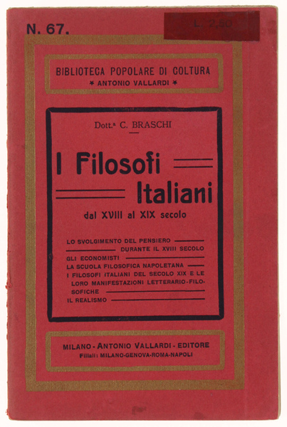 I FILOSOFI ITALIANI DAL XVIII AL XIX SECOLO.