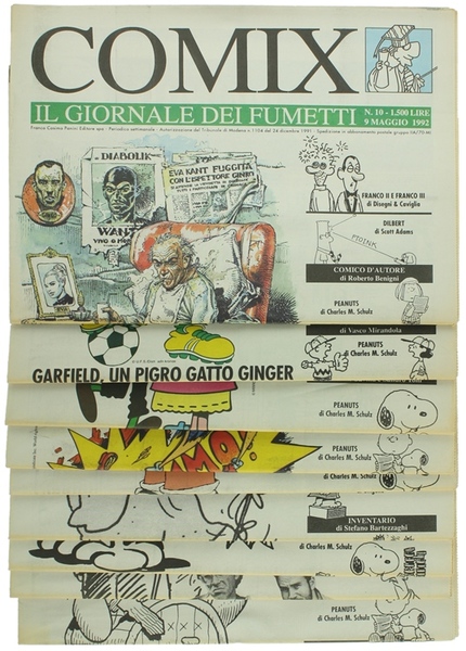 COMIX. IL GIORNALE DEI FUMETTI. I dieci primi fascicoli.