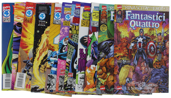 FANTASTICI QUATTRO 1997: Lotto di 11 albi, serie continua 147 …