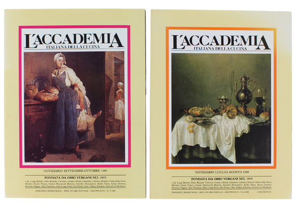 L'ACCADEMIA ITALIANA DELLA CUCINA. Notiziario. Anno 1988 N. 4 (luglio/agosto) …