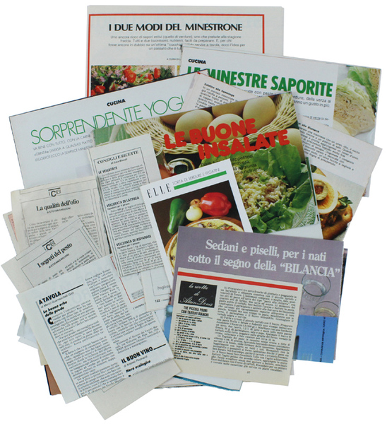 VERDURE E RICETTE VEGETARIANE, tratte da pubblicazioni varie.