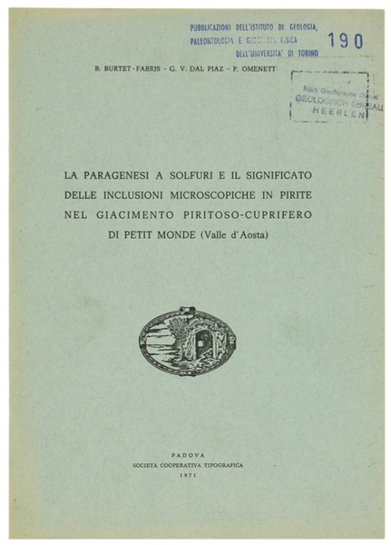LA PARAGENESI A SOLFURI E IL SIGNIFICATO DELLE INCLUSIONI MICROSCOPICHE …
