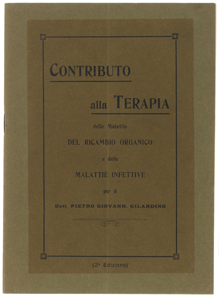 CONTRIBUTO ALLA TERAPIA delle malattie del ricambio organico e delle …