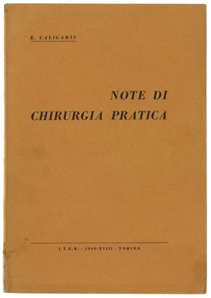 NOTE DI CHIRURGIA PRATICA.