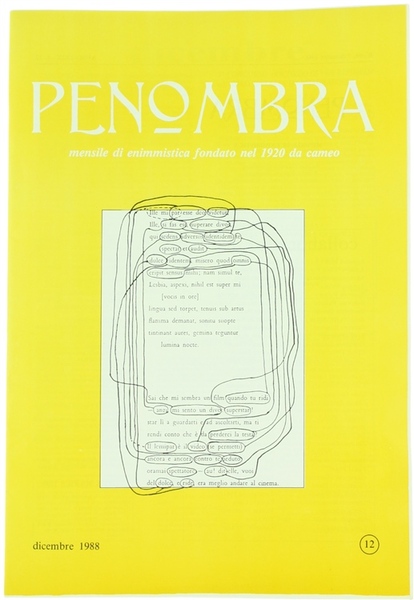 PENOMBRA. Mensile di Enimmistica. Anno-1988 - N. 12.
