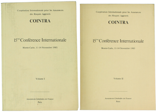 COINTRA - 15ème CONFERENCE INTERNATIONALE. Monte-Carlo, 11-14 Novembre 1985.