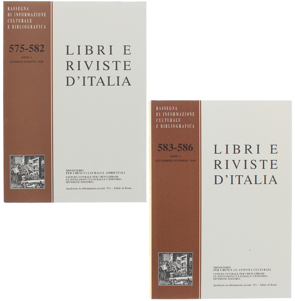 LIBRI E RIVISTE D'ITALIA. Annata 1998 completa. Rassegna di informazione …