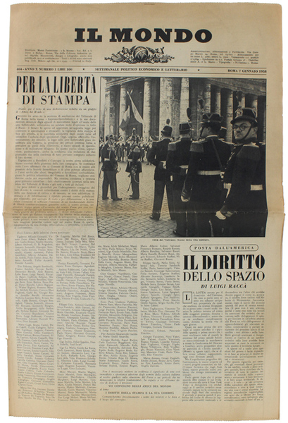 IL MONDO. Annata 1959 completa - Settimanale Politico Economico e …