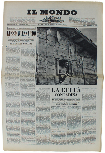 IL MONDO. Annata 1953 completa - Settimanale Politico Economico e …
