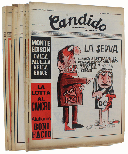 CANDIDO - Settimanale del sabato. 10 numeri del 1970.