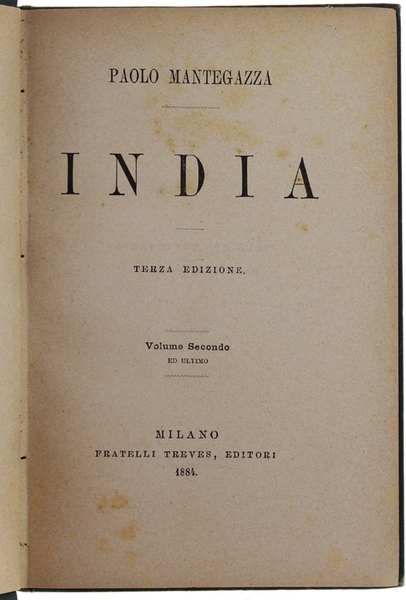 INDIA - Volume secondo (e ultimo).