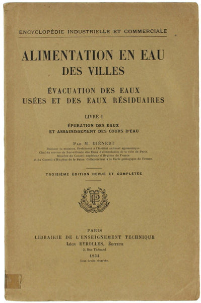 ALIMENTATION EN EAU DES VILLES. Evacuation des eaux usées et …