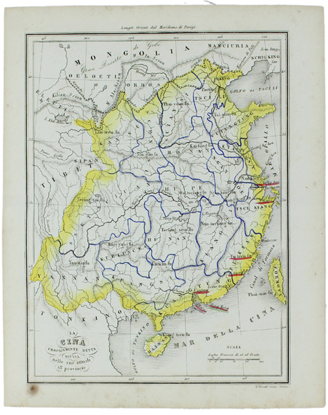 LA CINA PROPRIAMENTE DETTA DIVISA NELLE SUE ATTUALI 18 PROVINCIE.