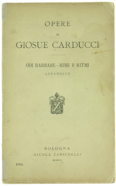 ODI BARBARE - RIME E RITMI. Con un'appendice.