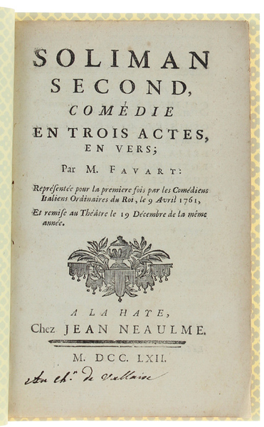 SOLIMAN SECOND, Comédie en trois actes, en vers. Représenté, pour …