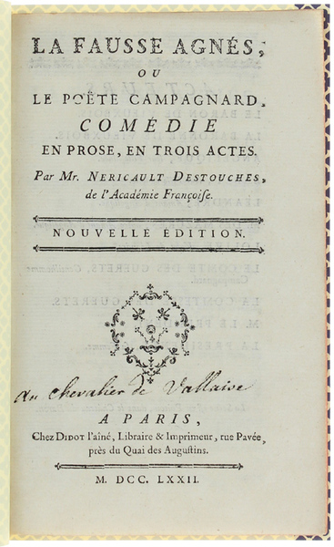 LA FAUSSE AGNES, ou LE POETE CAMPAGNARD, Comédie en prose, …