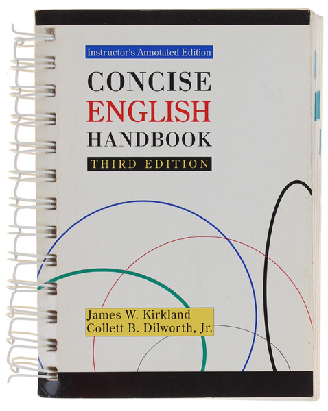 CONCISE ENGLISH HANDBOOK. Instructor's annotated edition.