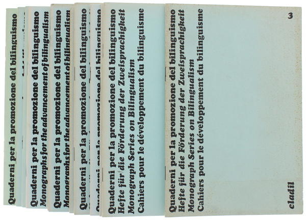 QUADERNI PER LA PROMOZIONE DEL BILINGUISMO (nn. 3-24)