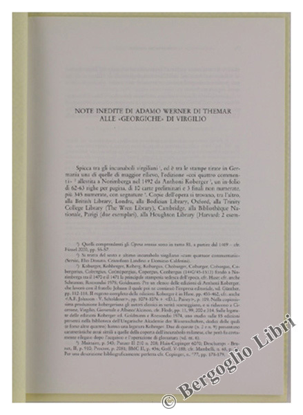 NOTE INEDITE DI ADAMO WERNER DI THEMAR ALLE "GEORGICHE" DI …