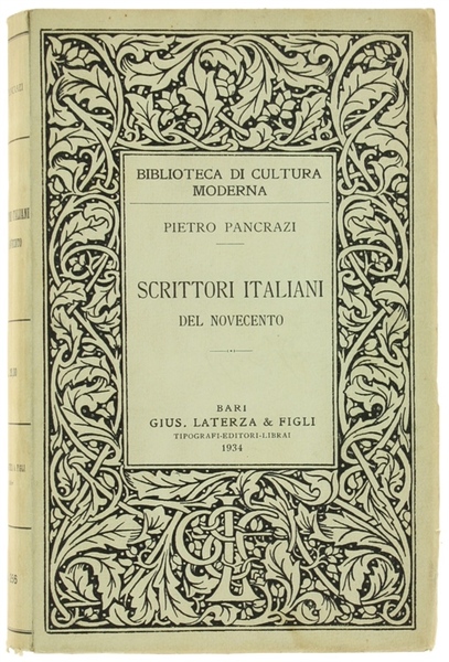 SCRITTORI ITALIANI DEL NOVECENTO.