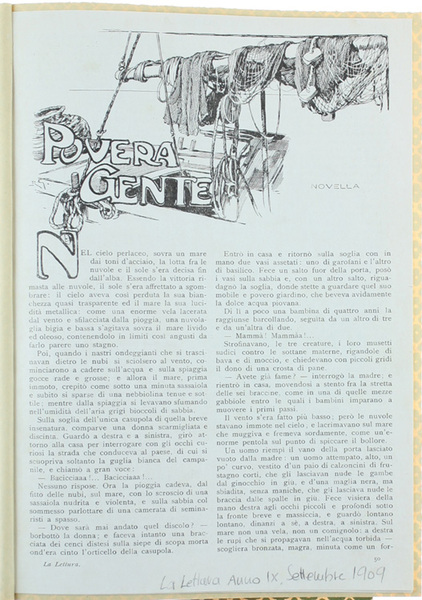 POVERA GENTE. Novella.