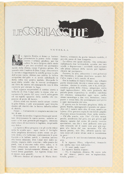 LE CORNACCHIE. Novella. Con 4 illustrazioni di Aleardo Terzi.