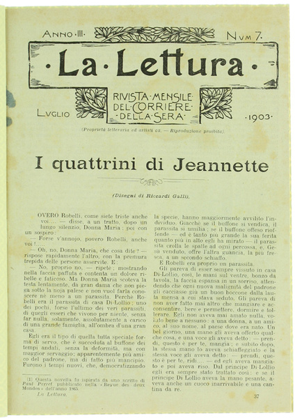 I QUATTRINI DI JEANNETTE.
