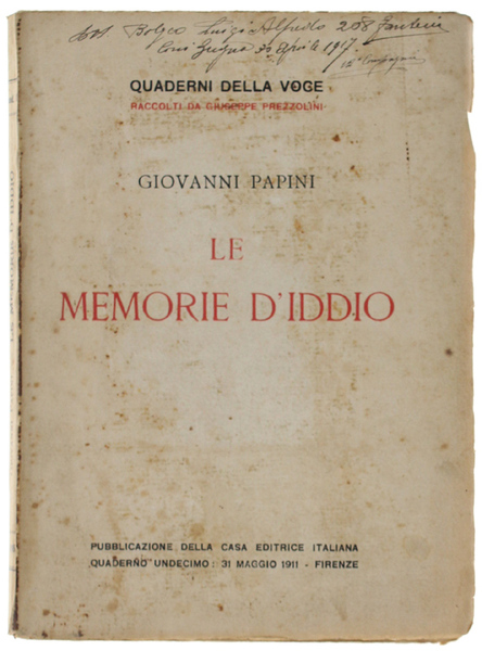 LE MEMORIE D'IDDIO.