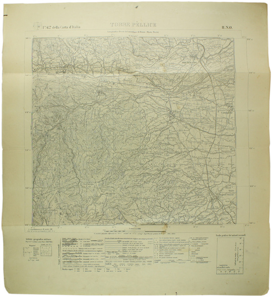 TORRE PELLICE. F°67 - II.N.O. della Carta d'Italia.
