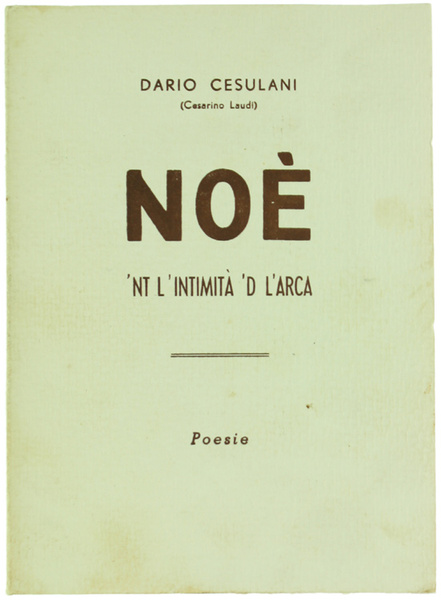 NOE' 'NT L'INTIMITA' 'D L'ARCA - Poesie.