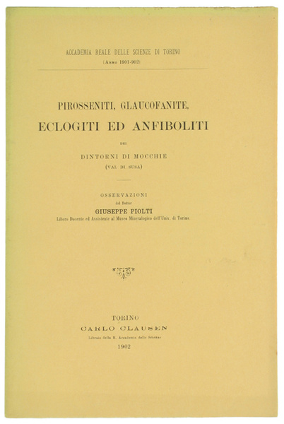 PIROSSENITI, GLAUCOFANITE, ECLOGITI ED ANFIBOLITI DEI DINTORNI DI MOCCHIE (Val …