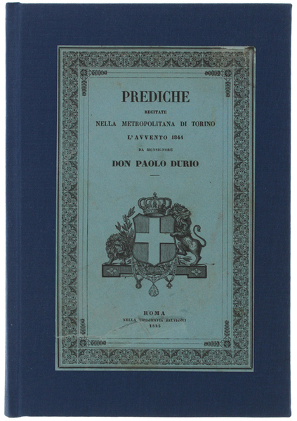 PREDICHE RECITATE NELLA METROPOLITANA DI TORINO L'AVVENTO 1844.