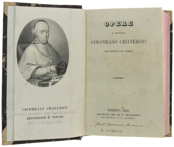 OPERE DI COLOMBANO CHIAVEROTI ARCIVESCOVO DI TORINO.