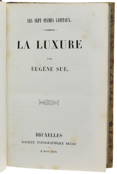 LA LUXURE. Les sept péchés capitaux.