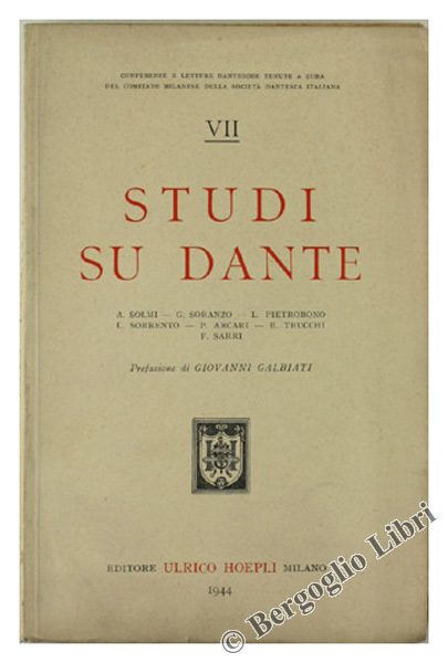 STUDI SU DANTE. Vol. VII.