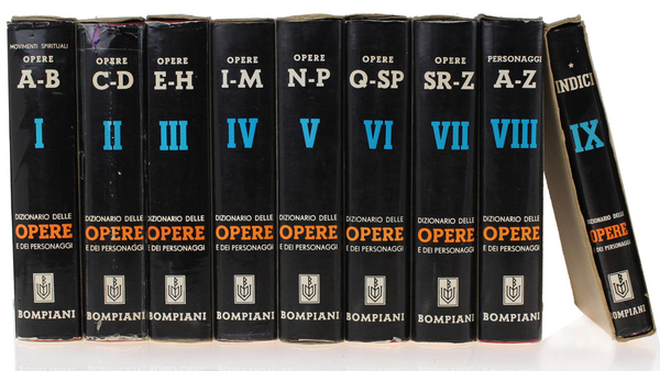 DIZIONARIO LETTERARIO BOMPIANI DELLE OPERE E DEI PERSONAGGI di tutti …