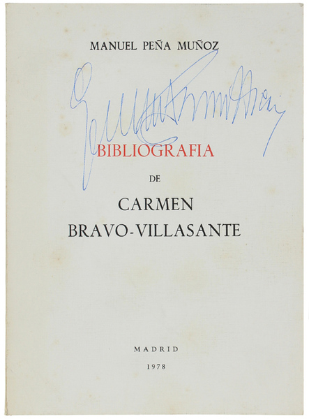 BIBLIOGRAFIA DE CARMEN BRAVO-VILLASANTE.