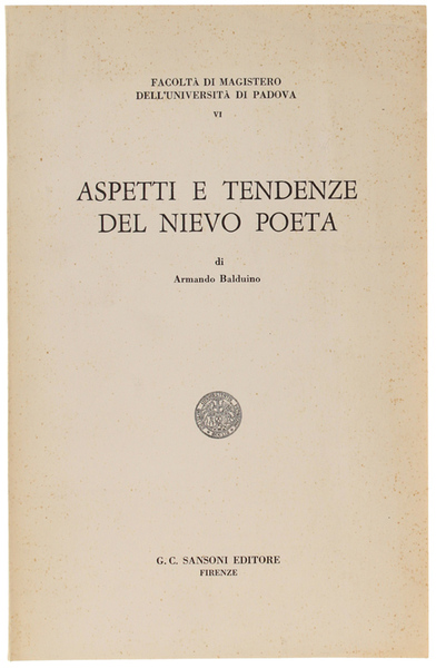 ASPETTI E TENDENZE DEL NIEVO POETA.