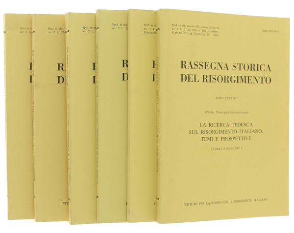 RASSEGNA STORICA DEL RISORGIMENTO. Annata completa 2001 (anno LXXXVIII).