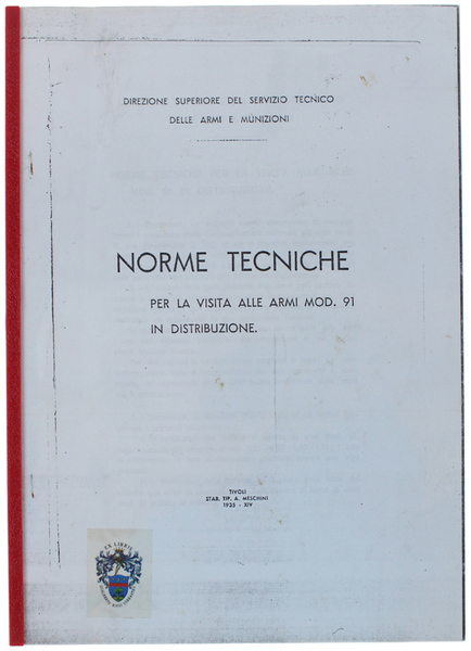NORME TECNICHE PER LA VISITA ALLE ARMI MOD. 91 IN …