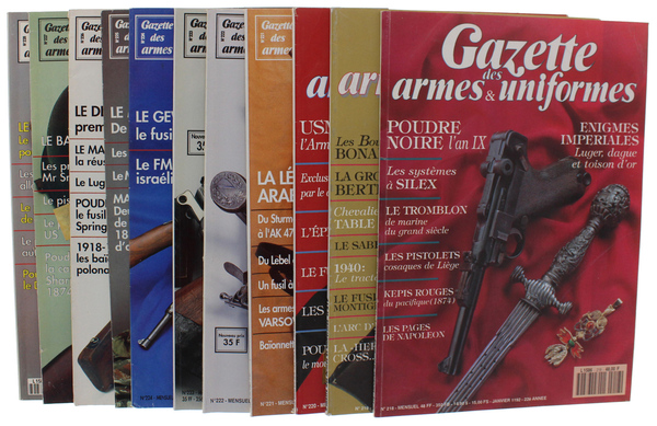 GAZETTE DES ARMES. Année 1992 complète (n. 218 à 228)