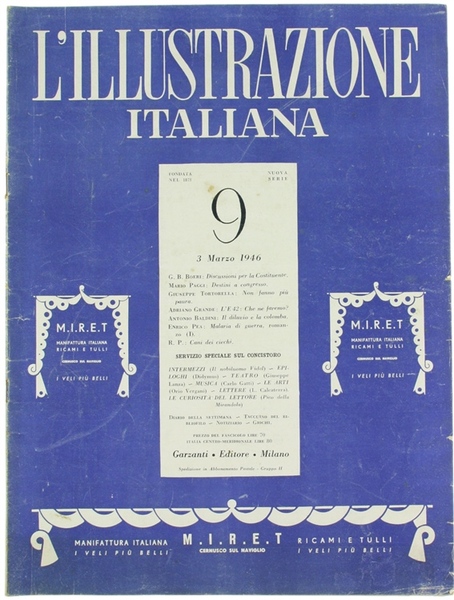 L'ILLUSTRAZIONE ITALIANA - 1946 - N. 9.