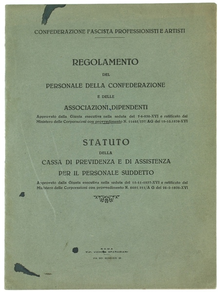 REGOLAMENTO DEL PERSONALE DELLA CONFEDERAZIONE E DELLE ASSOCIAZIONI DIPENDENTI - …