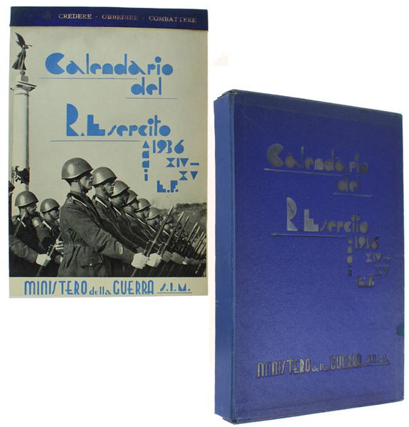 CALENDARIO DEL R.ESERCITO - Anni 1936 XIV-XV E.F.