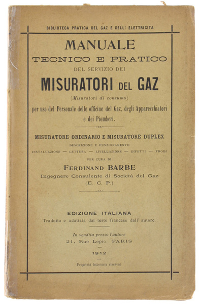 MANUALE TECNICO E PRATICO DEL SERVIZIO DEI MISURATORI DEL GAZ …