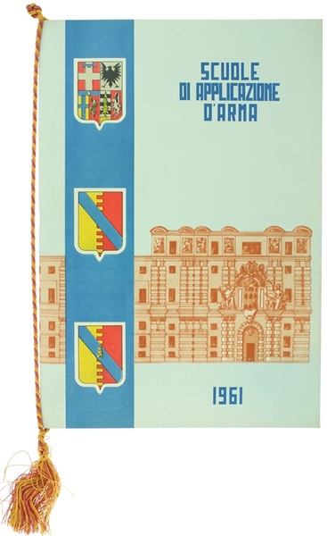 CALENDARIO DELLA SCUOLA DI APPLICAZIONE D'ARMA 1961 con cordoncino originale.