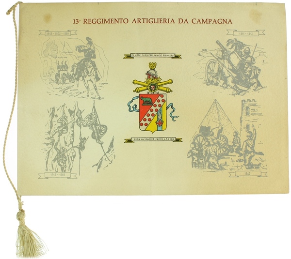 CALENDARIO DEL 13° REGGIMENTO ARTIGLIERIA DA CAMPAGNA "CREMONA" 1967 con …