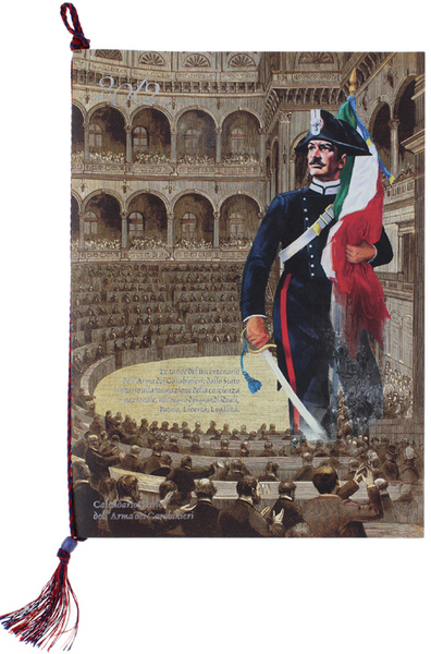 CALENDARIO STORICO DELL'ARMA DEI CARABINIERI 2012. Con cordoncino originale.